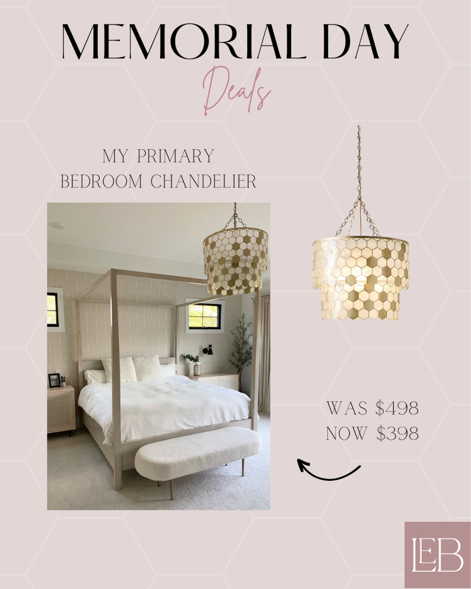 Shop Memorial Day deals in my home!

Chandelier, lighting, home decor, primary bedroom, modern home

#LTKhome #LTKFind #LTKsalealert