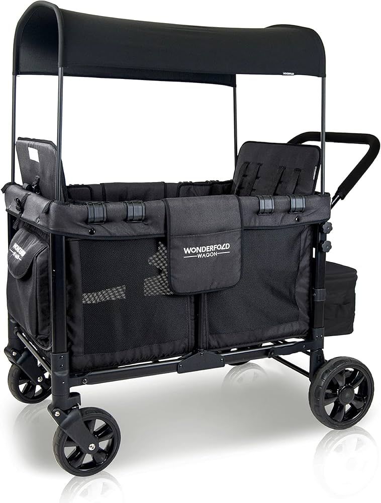 WONDERFOLD W4 Original Quad Stroller Wagon Featuring 4 High Face-to-Face Seats with 5-Point Harne... | Amazon (US)