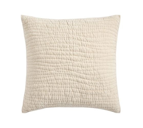 Washed Velvet Handcrafted Quilted Sham | Pottery Barn (US)