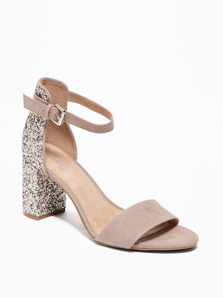 Sueded Block-Heel Sandals for Women | Old Navy US