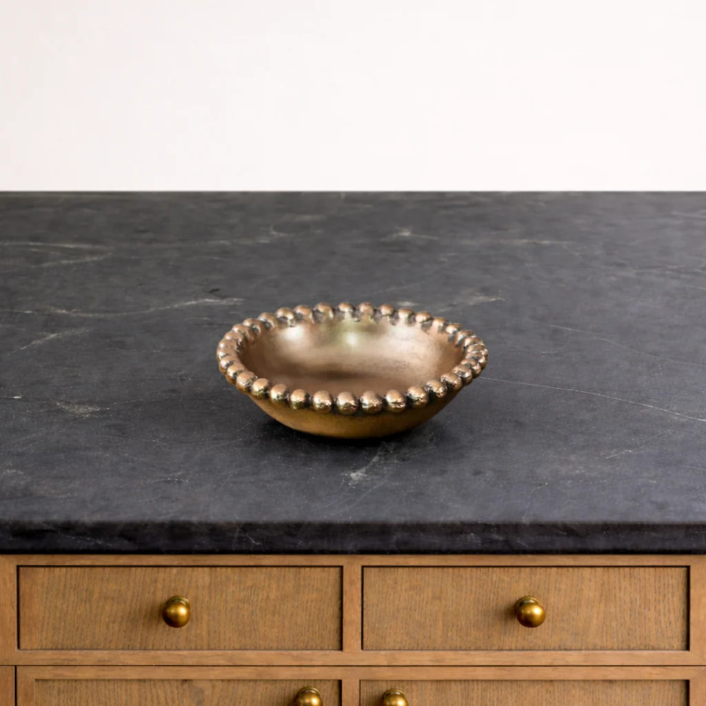 Bronze Aluminum Beaded Bowl | luxe bCO