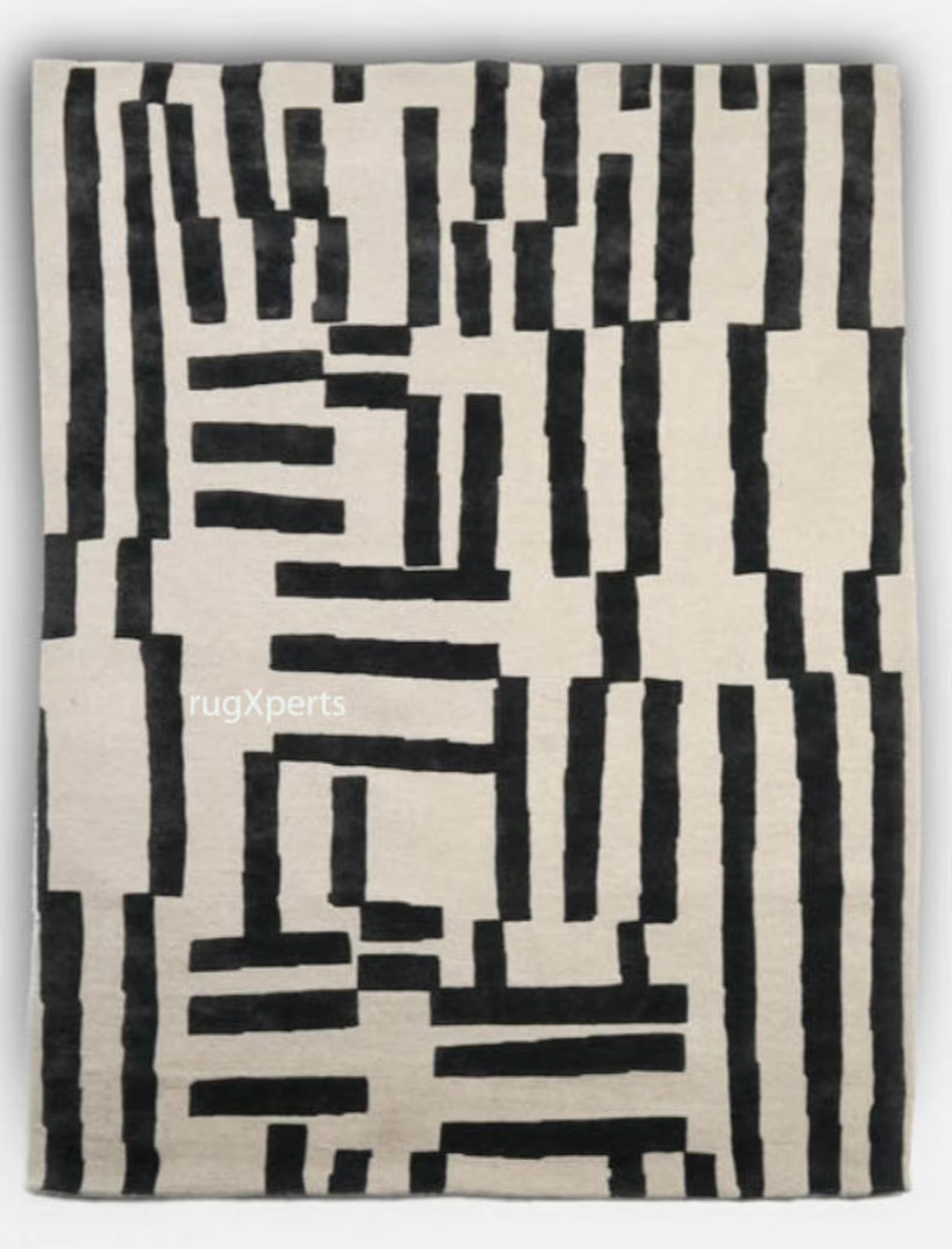 modern abstract stripes area rug for living room , bedroom , contemporary designer hand tufted wo... | Etsy (AU)