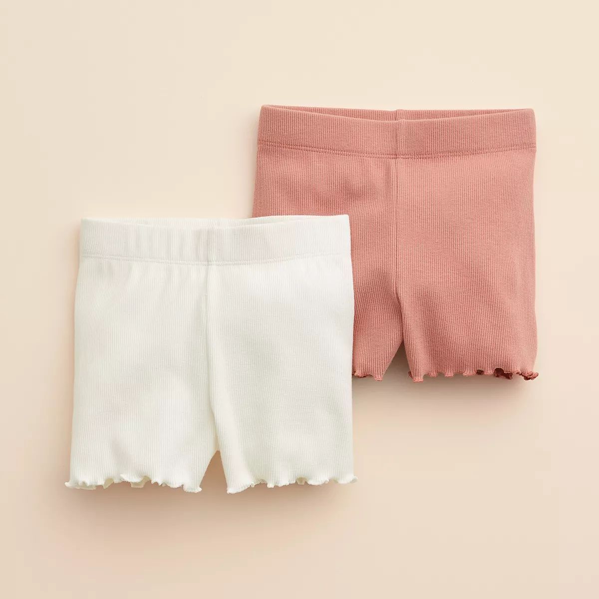 Girls 4-8 Little Co. by Lauren Conrad 2-Pack Lettuce-Edge Shorts | Kohl's