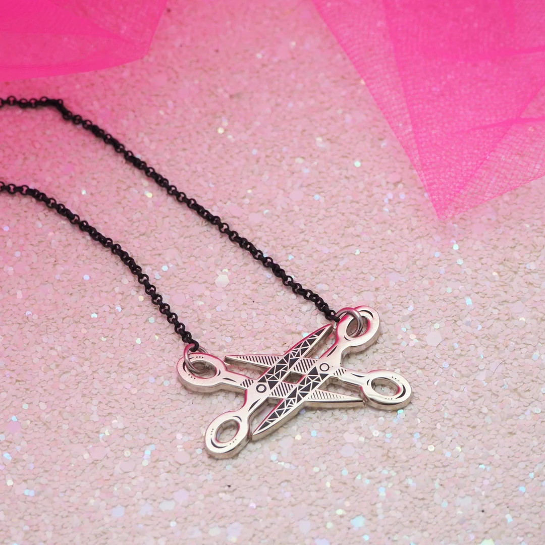 Scissors Scissoring Necklace Queer Jewelry Lesbian - Etsy | Etsy (US)
