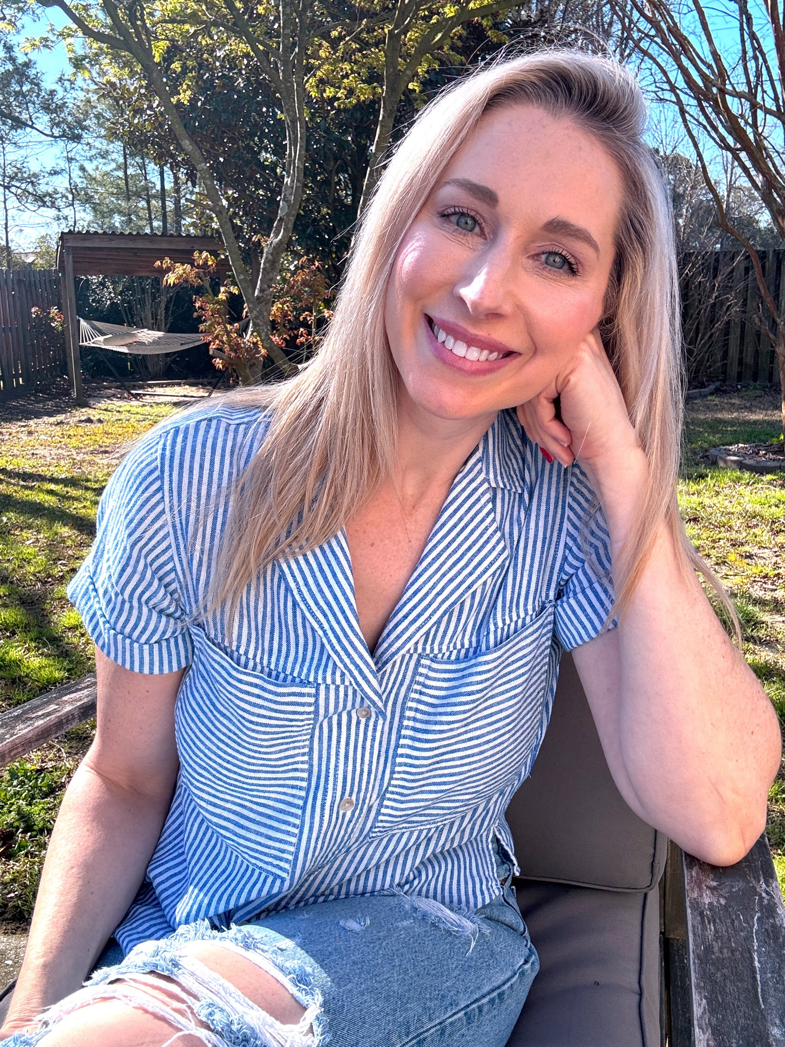 Target Top- Blue striped 

#LTKsalealert #LTKfindsunder50