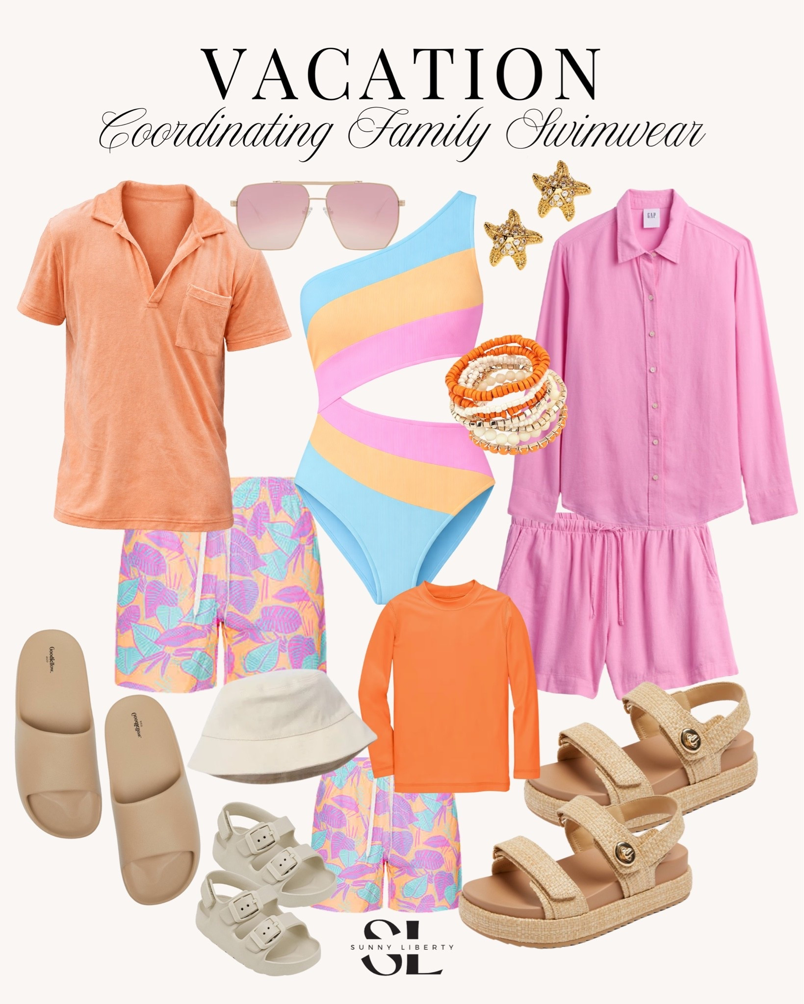 Beach vacation outfits for the whole family 🐚☀️🥥🌴🩷





matching family swim | matching family outfits | family vacation | beach vacation | toddler boy swimsuit | swimsuit cover up | one piece swimsuit | summer | sandals | men’s swimwear | coordinating outfits | florida | summer | seasonal

#LTKSeasonal #LTKSwim #LTKKids