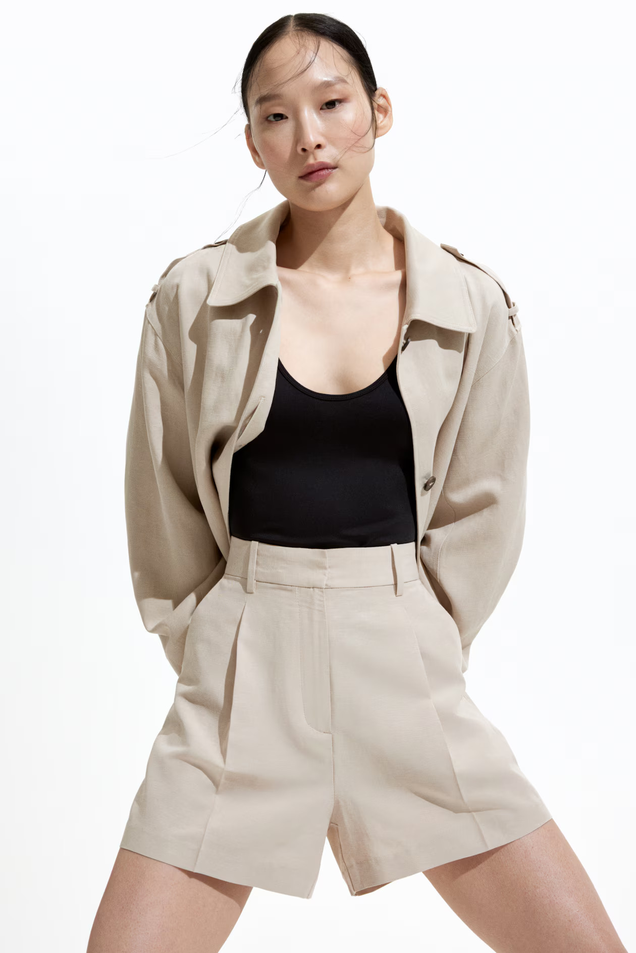 Linen-Blend Shorts | H&M (US + CA)