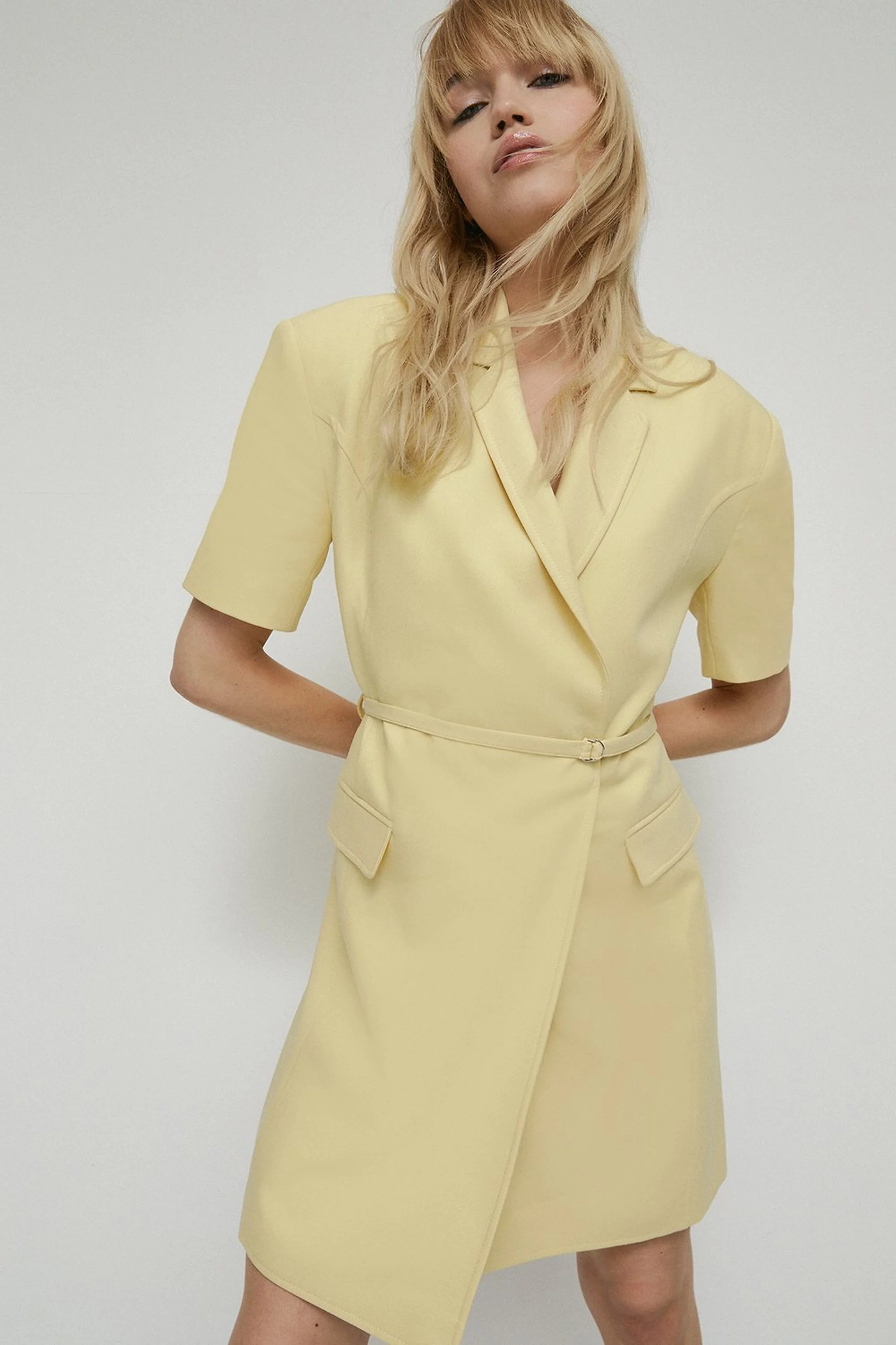 Belted Tailored Blazer Dress | Warehouse UK & IE