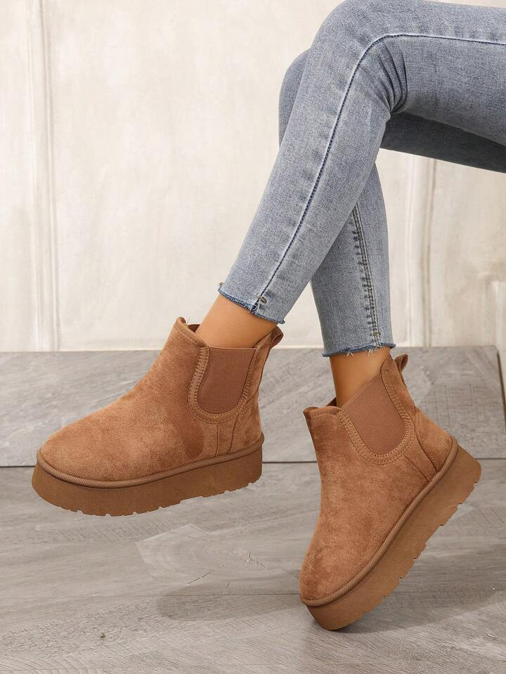 Women's Stylish Thickened Plush Anti-slip Snow Boots | SHEIN