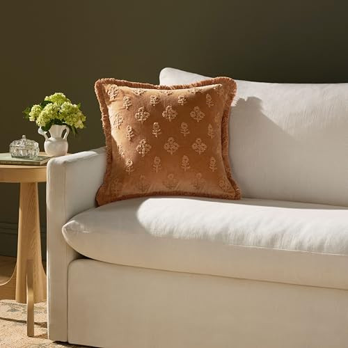 Loloi Chris Loves Julia Darla Collection PCJ0025 Clay 18'' x 18'' Cover Only Pillow | Amazon (US)