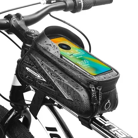 Bike Phone Holder Bag - for Handfree GPS Riding Military Grade EVA Pressure-Resistant Bag TPU Touch-Screen & Sun-Visor | Walmart (US)