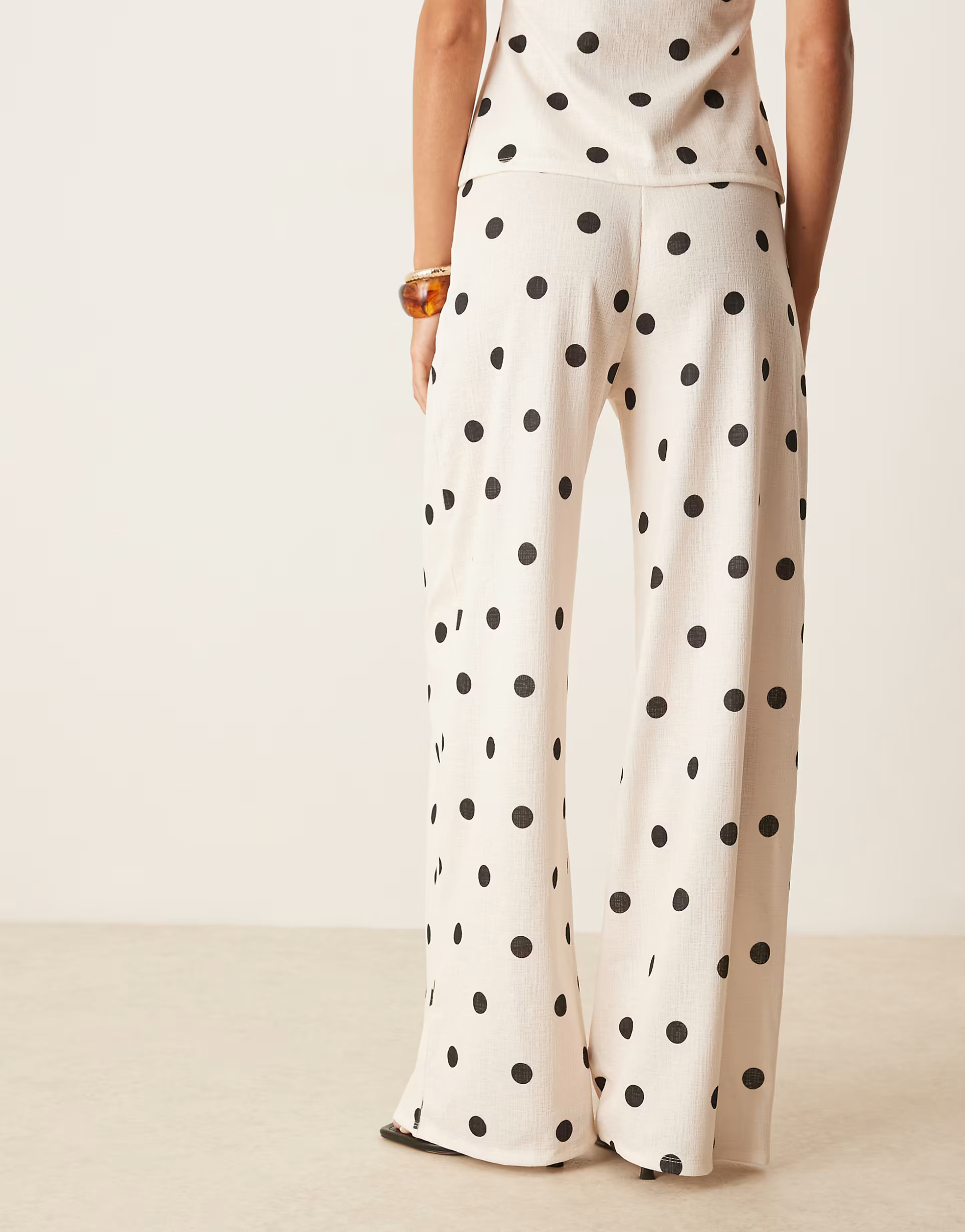 ASOS DESIGN  wide leg trouser co-ord in polka dot print | ASOS (Global)