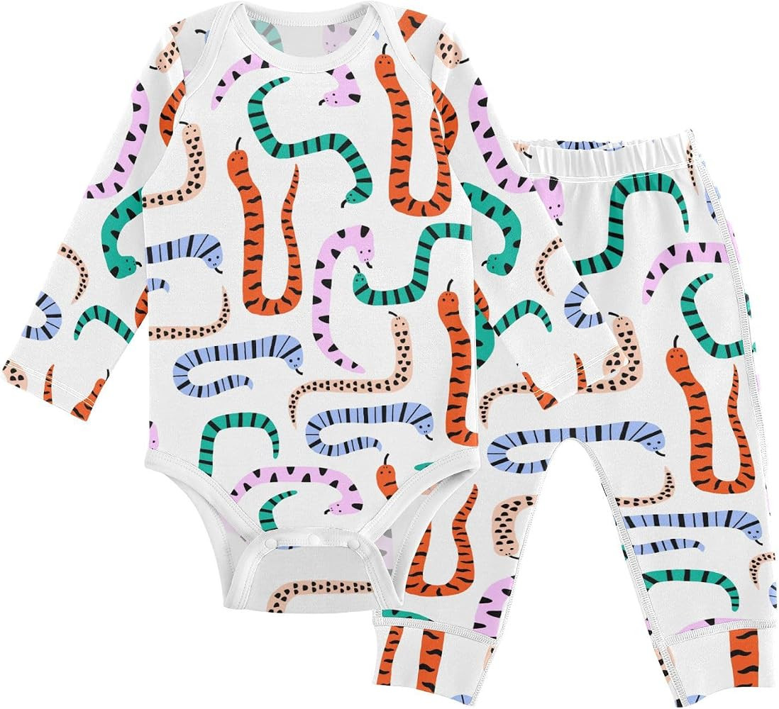 vvfelixl Baby Bodysuits Pants Sets English Bulldog Long Sleeve Baby Clothes for Boys Girls 0-24M | Amazon (US)