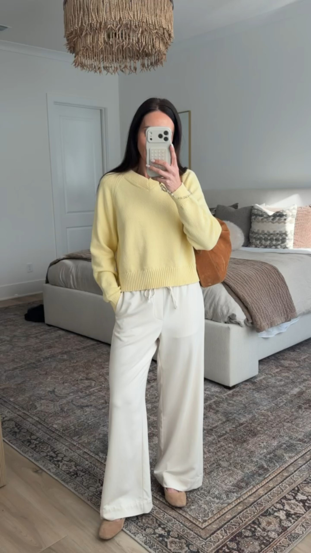 Yellow butter sweater and relaxed pants, spring trends 2026, target fashion finds, spring style, annabrstyle.

#LTKFindsUnder100 #LTKOver40