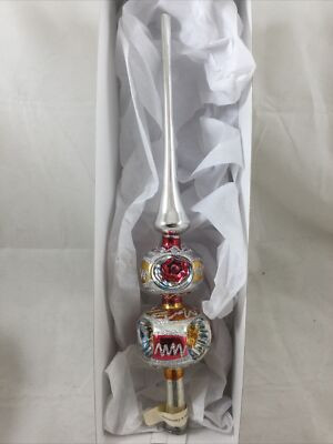 vintage hand made indent glass tree topper  | eBay | eBay US