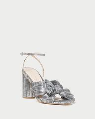 Camellia Dark Silver Bow Heel | Loeffler Randall