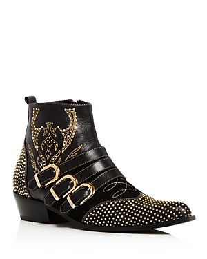 Anine Bing Women's Penny Studded Leather Ankle Boots | Bloomingdale's (US)