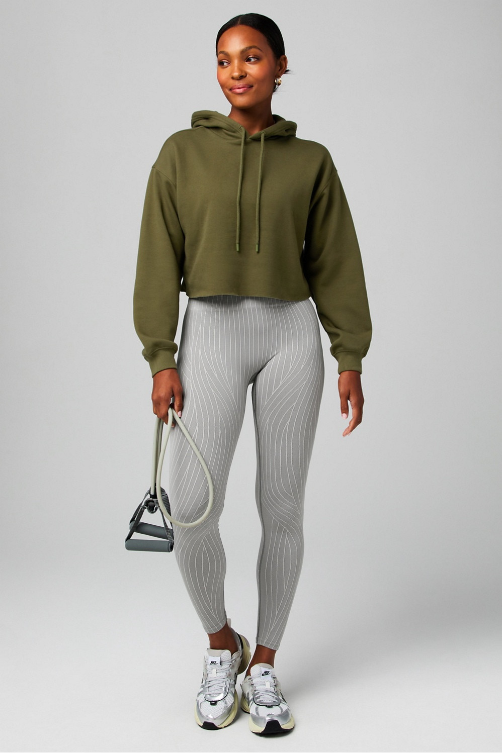 Cozy Fleece Cropped Hoodie | Fabletics - North America