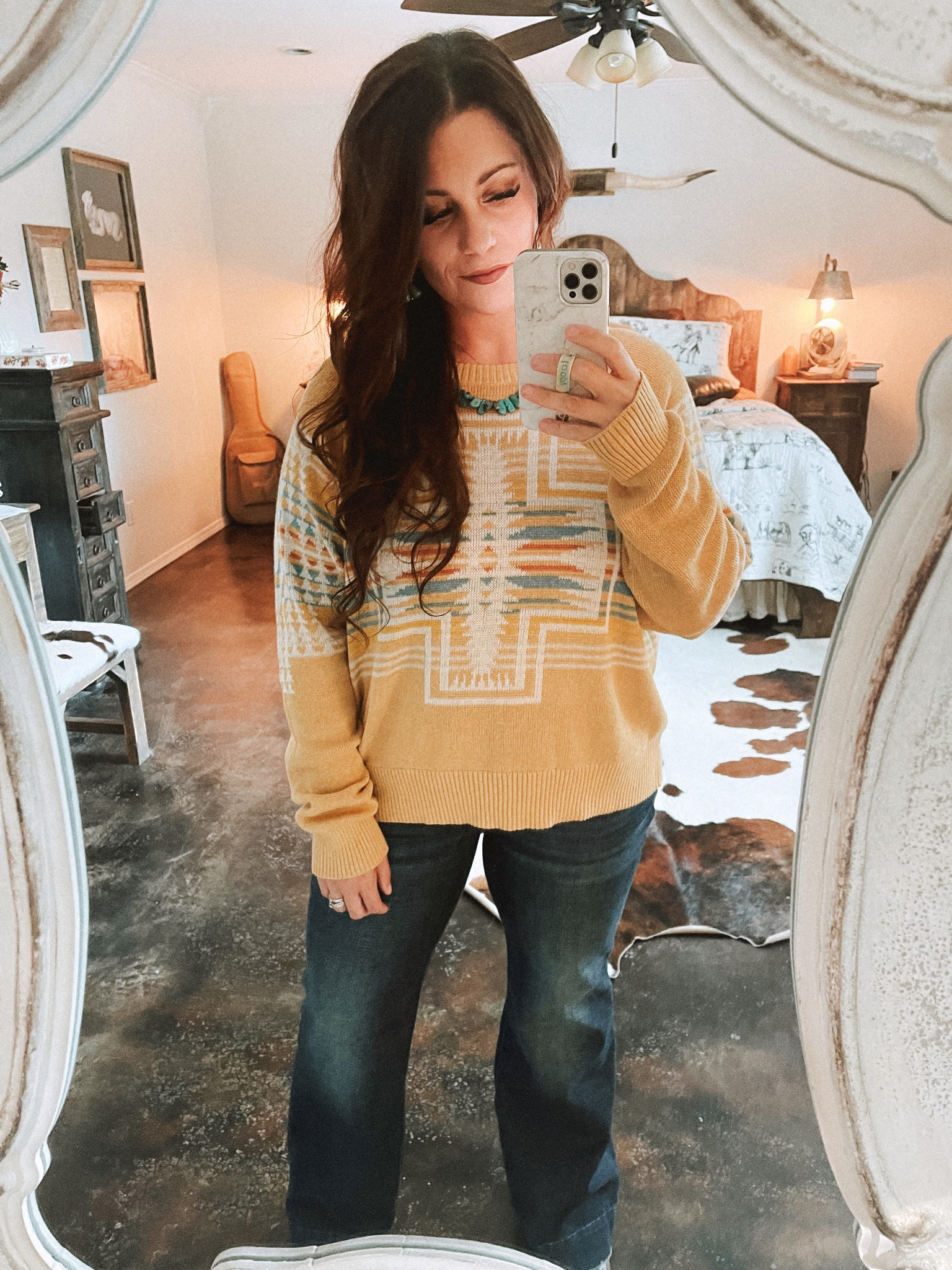 Cozy fall outfit with some western flair. 🍂

#LTKstyletip #LTKmidsize