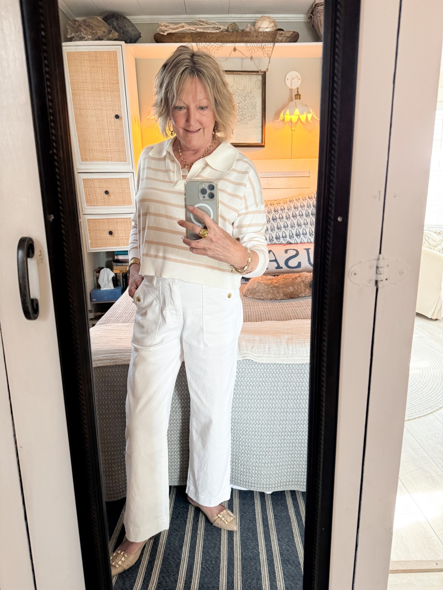 Spring nautical feel in this comfortable and casual outfit that’s perfect for any age  

#LTKShoeCrush #LTKOver40 #LTKSeasonal