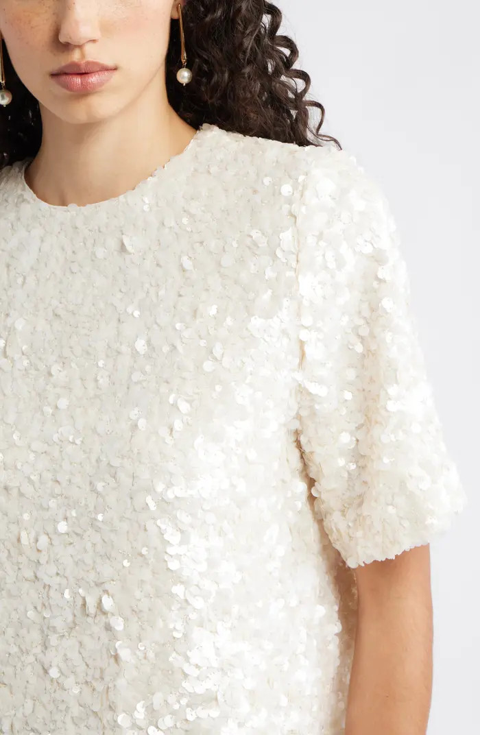 Sequin Short Sleeve Top | Nordstrom
