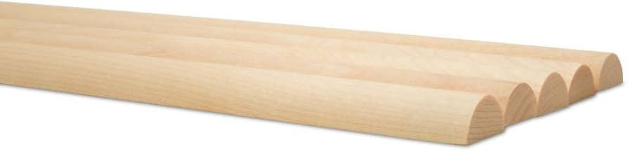 Split Wood Dowel Rods 12-inch x 3/4-inch, Pack of 25 Unfinished Fluted Birch Molding Trim for DIY... | Amazon (US)