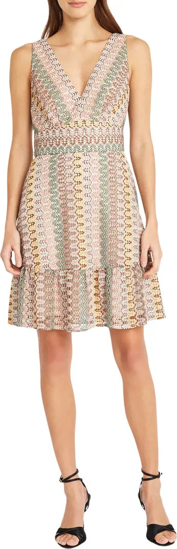 DONNA MORGAN FOR MAGGY V-Neck Ruffle Hem Sleeveless Minidress | Nordstrom | Nordstrom