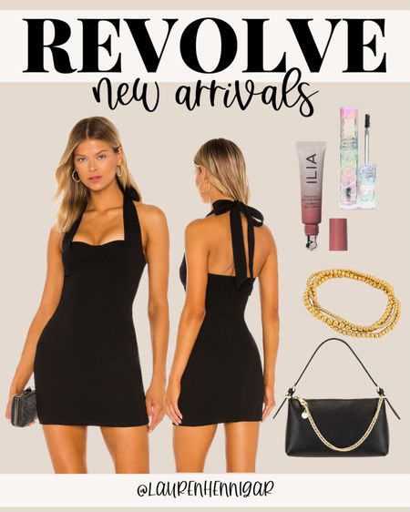 REVOLVE NEW ARRIVALS!!! black mini dress, black halter dress, gold bracelet set, black and gold purse, handbag, ilia, beauty, fall faves, fall fashion

#LTKitbag #LTKstyletip #LTKSeasonal