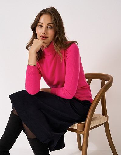 Women's Merino Wool & Cashmere Jumper in Pink from Crew Clothing | Crew Clothing (UK)