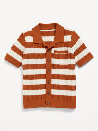 Striped Button-Front Pocket Sweater for Toddler Boys | Old Navy (US)