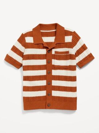 Striped Button-Front Pocket Sweater for Toddler Boys | Old Navy (US)
