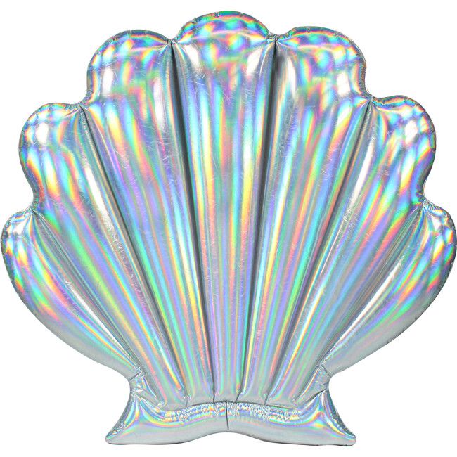 Holographic Deluxe Sea Shell Pool Raft | Maisonette