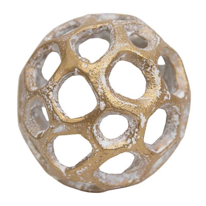 Brass Cast Iron Decorative Ball - Foreside Home & Garden | Target