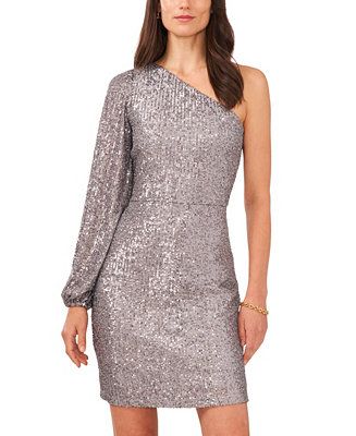 Women's Sequin One Sleeve Mini Dress | Macys (US)