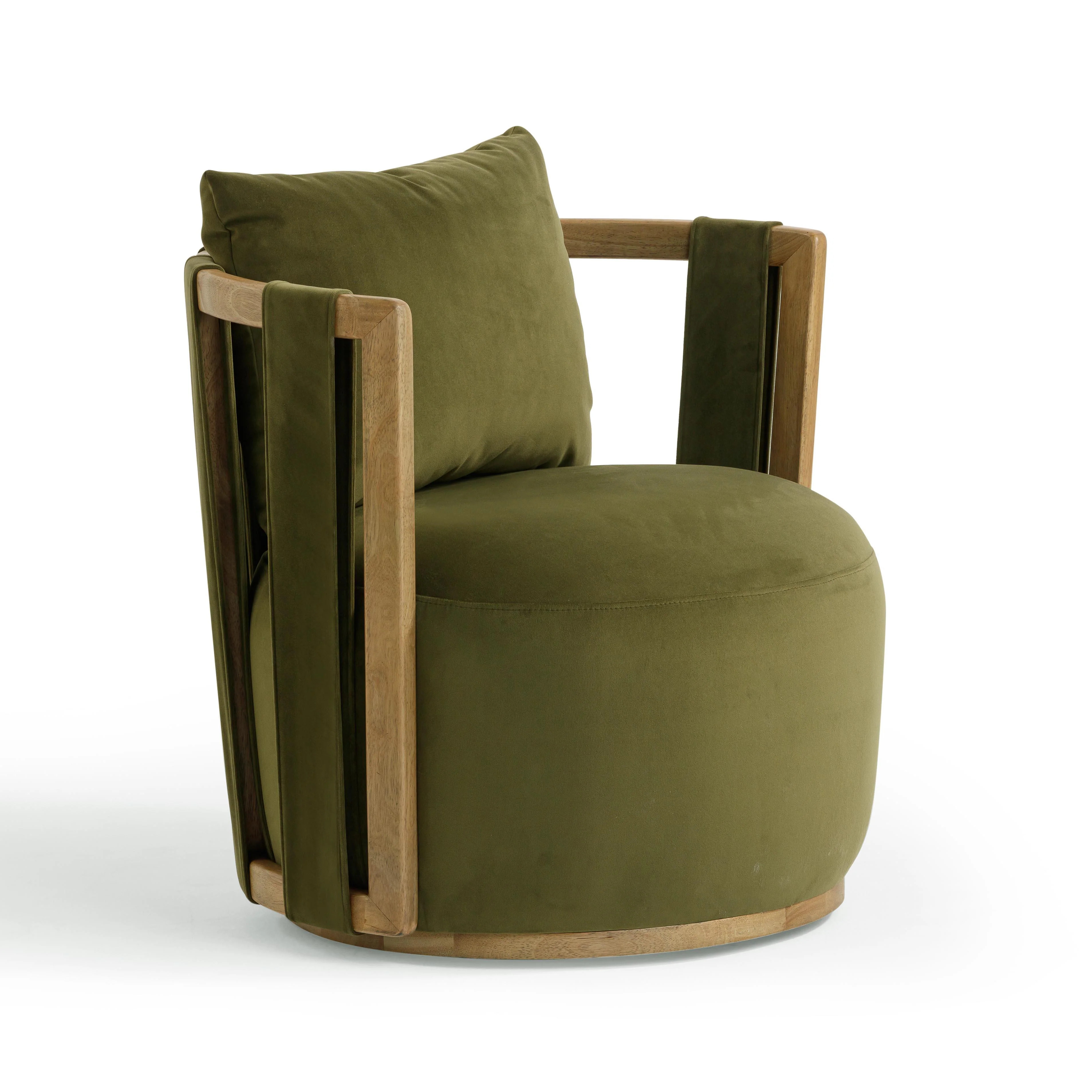 Paolo Upcycled Contract-Grade Fabric Swivel Accent Chair | TOV Furniture