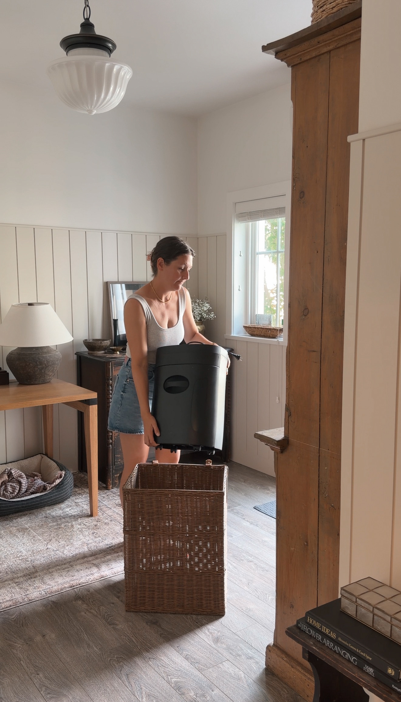 I FINALLY figured out how to hide my ugly paper shredder. 👏

I use this under-$100 resin wicker basket to completely hide my paper shredder when it's not in use, and it instantly made my home office look so much better. Instead of staring at a big black office appliance, I see a beautiful woven basket that actually works with my decor.

Important safety note: I always keep the shredder unplugged while it's stored in the basket. When I need to shred paper, I take the shredder completely out of the basket, plug it in, and use it normally. Once I'm finished and the shredder has cooled, I unplug it and put it back in the basket.

If you're searching for how to hide a paper shredder, paper shredder storage ideas, aesthetic office ideas, home office organization, hidden office storage, woven storage baskets, modern organic office decor, or ways to hide ugly office equipment, this is seriously one of my favorite home office hacks.

The basket is linked here! 🤎 

 #LTKdayinmylife #LTKHome #LTKSaleAlert