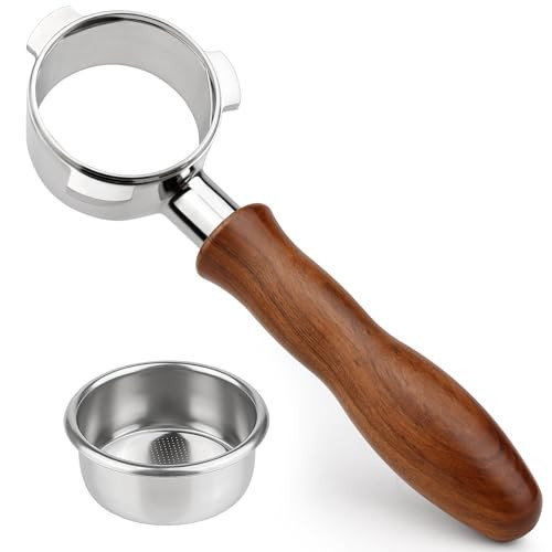 54mm Espresso Bottomless Portafilter, Brevile portafilter Solid Wood Handle, Compatible with Brevile BES870/875/878/880 Machines with Stainless Steel Basket | Amazon (US)