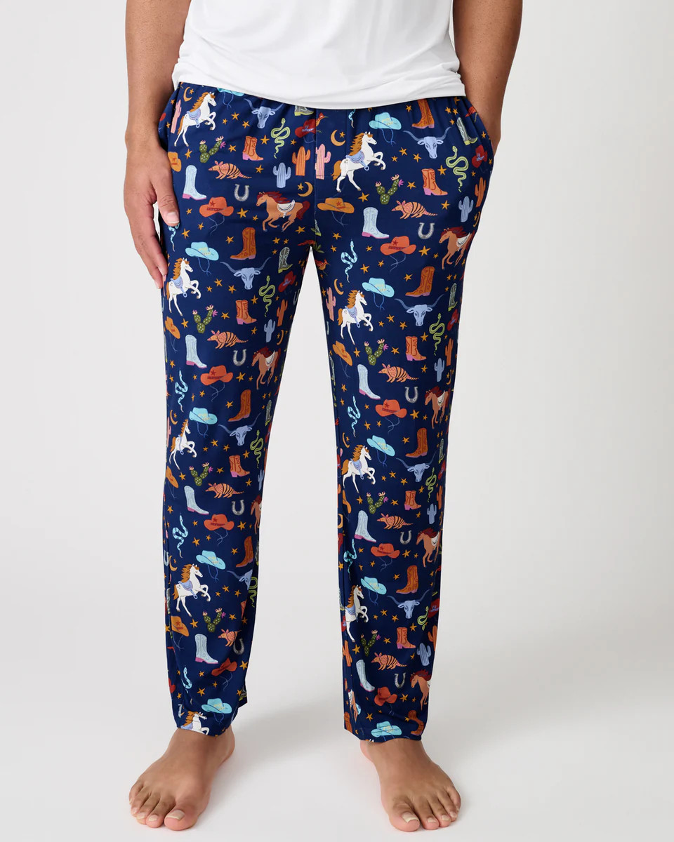 Blue Rancher Roundup Men's Pajama Pants | Little Sleepies