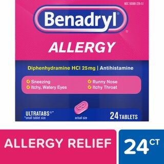 Benadryl Ultratabs Allergy & Cold Relief Tablets Diphenhydramine HCl | Kroger