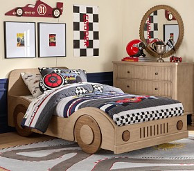Race Car Pit Stop Bed | Pottery Barn Kids