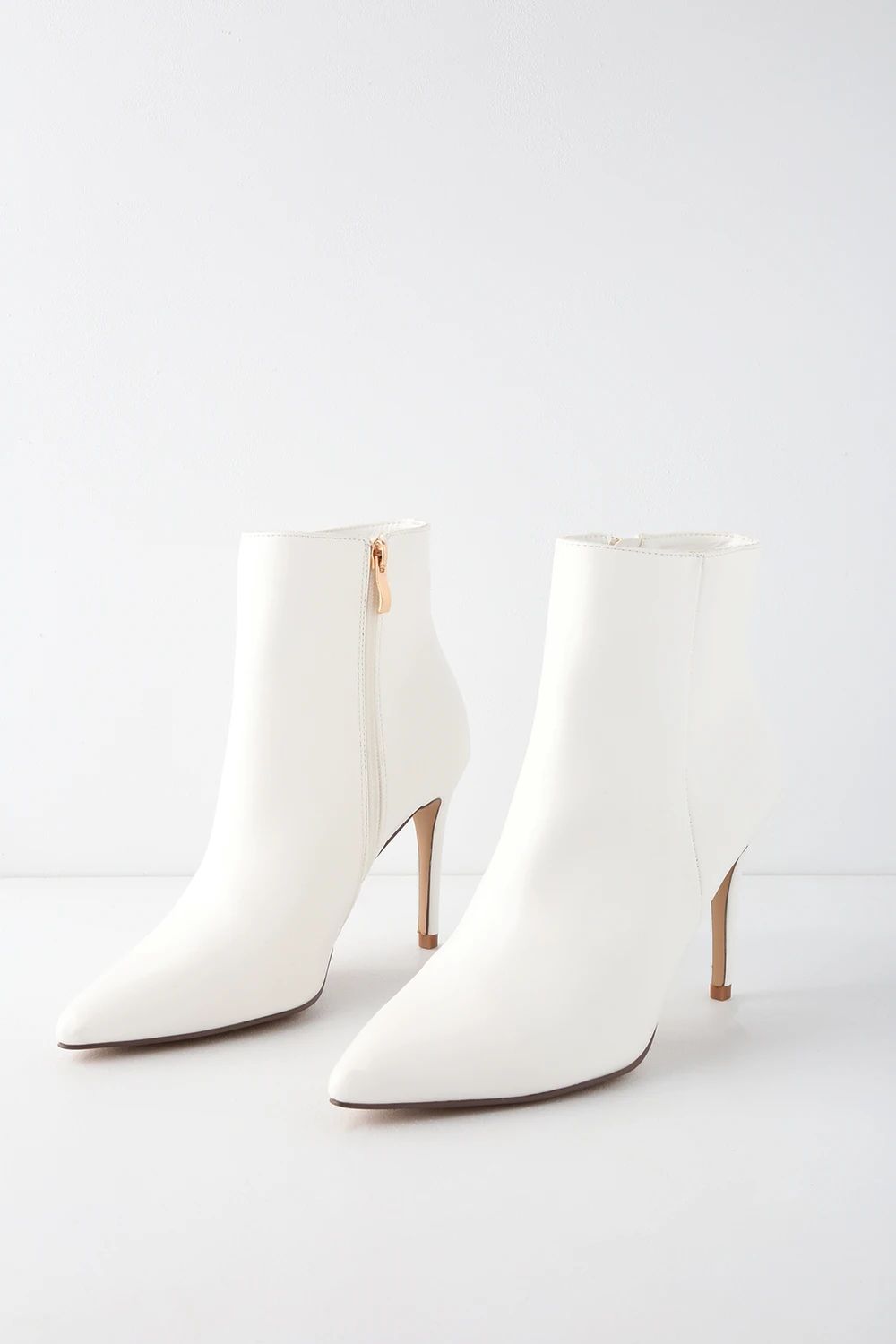 Selenah White Pointed Toe Ankle Booties | Lulus (US)
