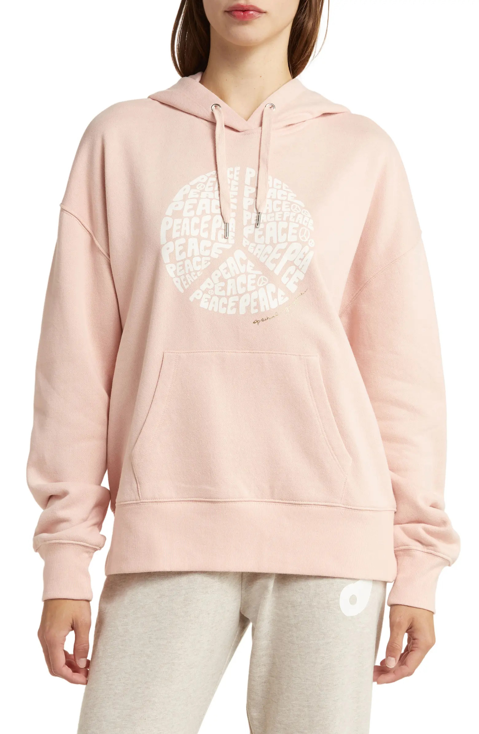Spiritual Gangster Phoebe Peace Cotton Blend Hoodie | Nordstrom | Nordstrom
