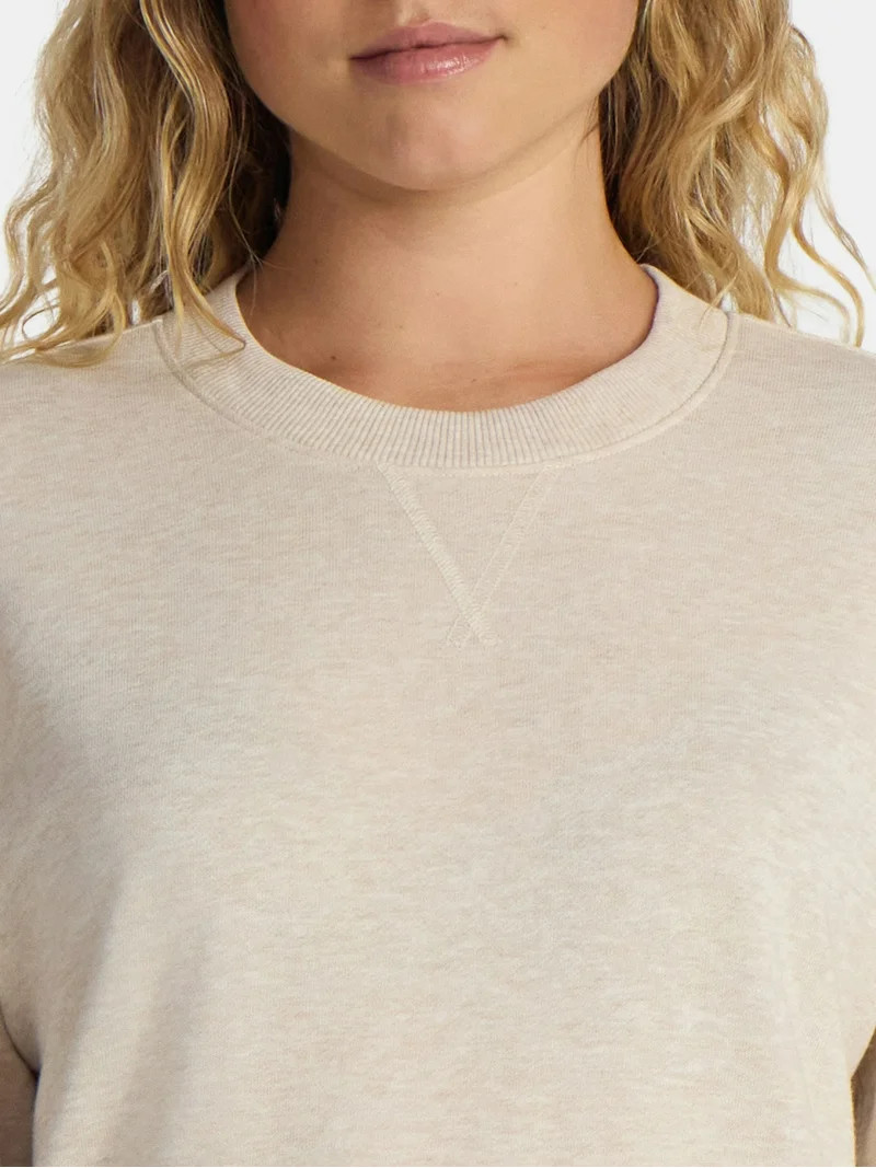 Time and Tru Women's and Women's Plus Crewneck Sweatshirt with Long Sleeves, Sizes XS-4X - Walmar... | Walmart (US)