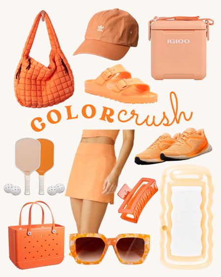 COLOR CRUSH :: a roundup of some of our favorite ORANGE summer finds! 
- This is my favorite skort that I own. 
- Also have and love the tennis shoes. 
- The XL Bogg bag is a pool / beach day dream bag. 
- It’s time for me to replace my plastic birks and I’m thinking I may go for the orange. 
- And don’t get me started on that orange FP bag. 😍 So much goodness! -emily

Color Crush - Orange. Some of our favorite orange finds for summer! Summer outfit. Summer shoes. Beach / pool faves  

#LTKSeasonal #LTKsalealert #LTKshoecrush