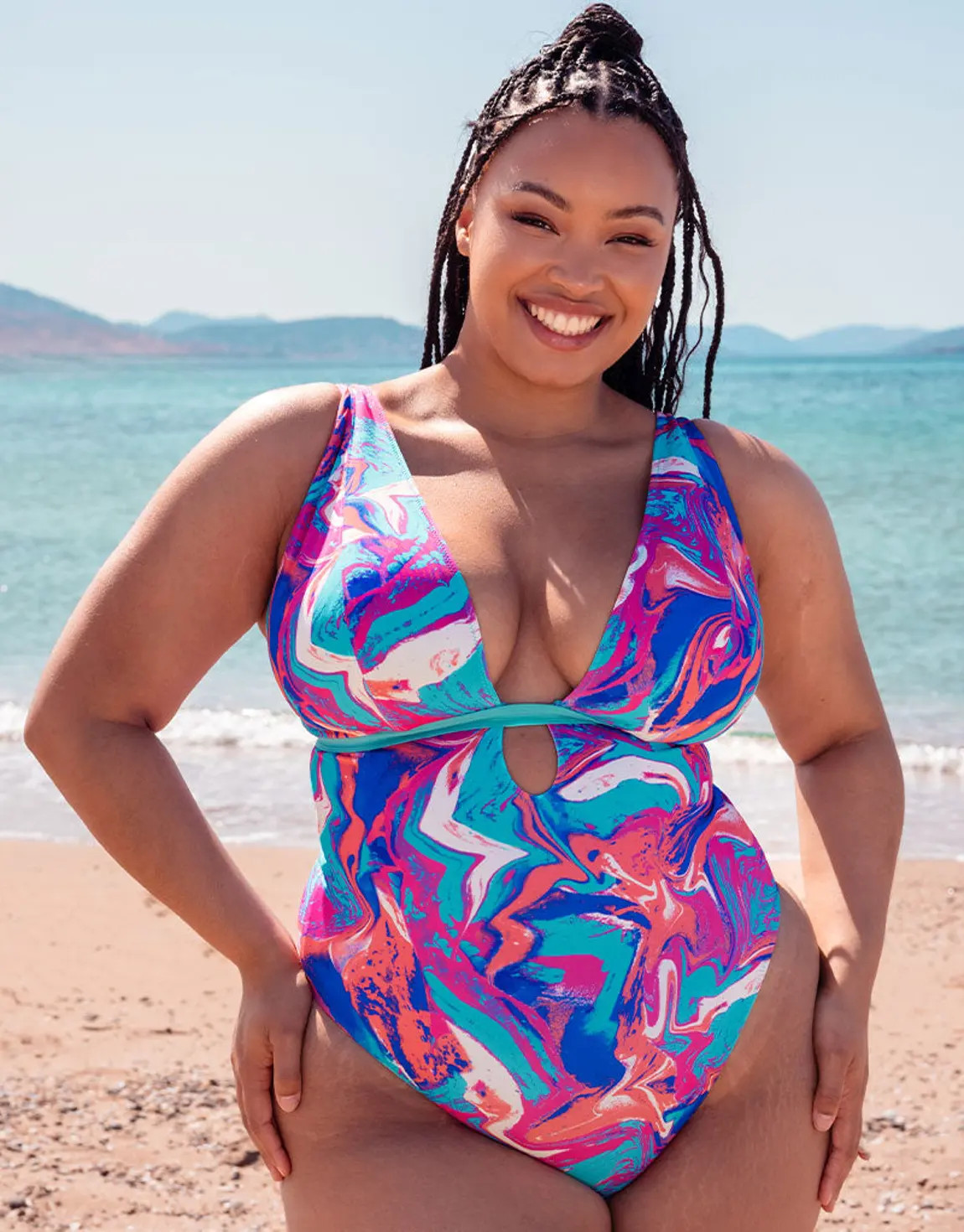 Curvy Kate Ibiza Reversible Non-Wired Multiway Swimsuit Print Mix | BrandAlley