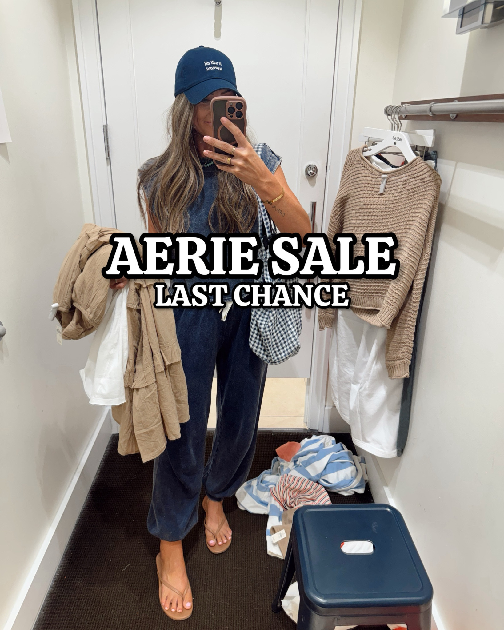 Code LIZ20 ends TONIGHT!!! And it stacks on top of all the amazing sales happening online today! AND today only: free shipping on ALL ORDERS 🎉 I’m wearing an XS in every item except the denim shorts & activewear, I do my true small. #aerie #comfyoutfits #traveloutfit #matchingsets 

Mom outfit
What to wear
Spring break
Summer break 
Vacation
Beach trip
Coverup 
Swimsuit 
