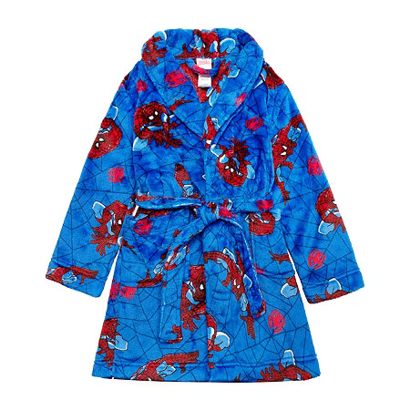 Disney Collection Little & Big Kid Boys Knee Length Long Sleeve Spiderman Robe, 4, Blue | JCPenney