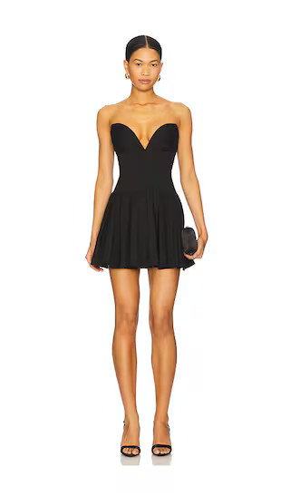 superdown Carmela Strapless Dress in Black. - size XS | Revolve Clothing (Global)