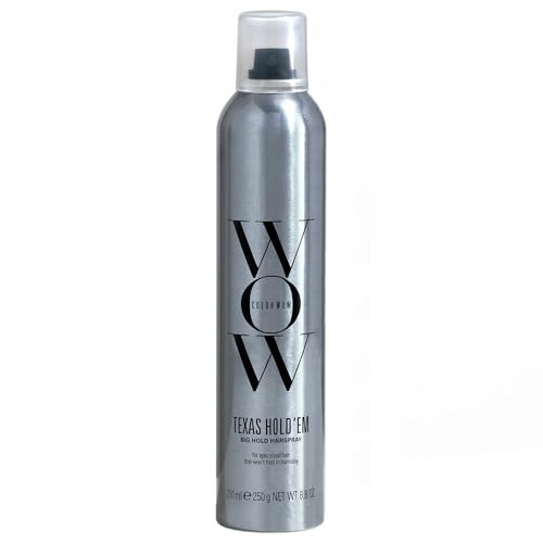 COLOR WOW Texas Hold 'Em Big Hold Hairspray- Hair Spray Extra Hold for all-day style |Heat protection spray for hair + UV protection|Anti humidity spray for hair |No Crunch or Flake| brushable finish | Amazon (US)