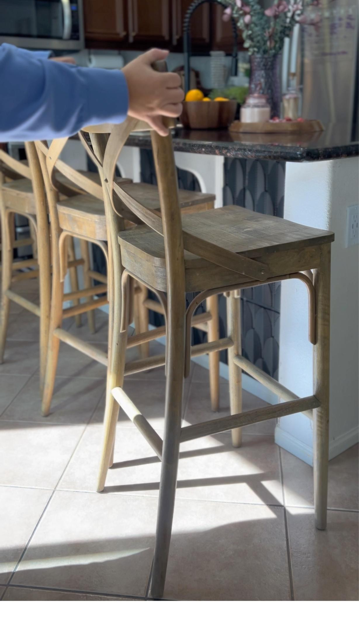 Hola bebes ! Small change. Big impact.
These stools made my kitchen feel warmer, lighter, and more intentional ✨

Beautiful wood color perfect texture and comfortable. So versatile  

#LTKHome